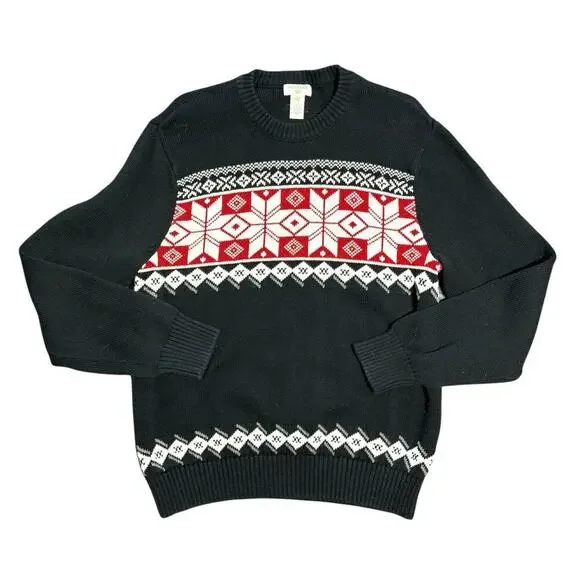 Dockers Vintage 90s Patterned Snowflake Christmas Sweater XL - Picture 2 of 7